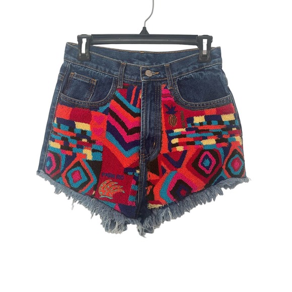 FARM Rio Multicolor Jean Shorts - Picture 7 of 10